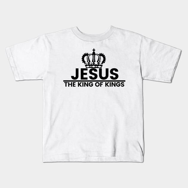 Jesus The King Of Kings Kids T-Shirt by Happy - Design